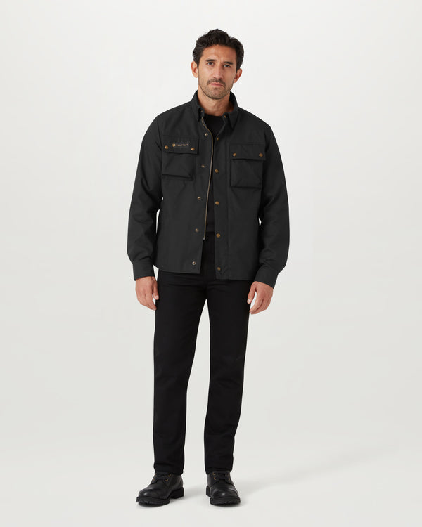 Men's Cotton Canvas Mansion Shirt in Black | Belstaff ROW