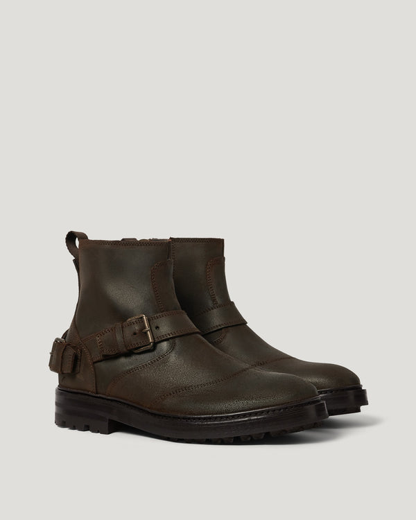 Men's Smooth Leather Trialmaster Boot in Dark Brown | Belstaff ROW
