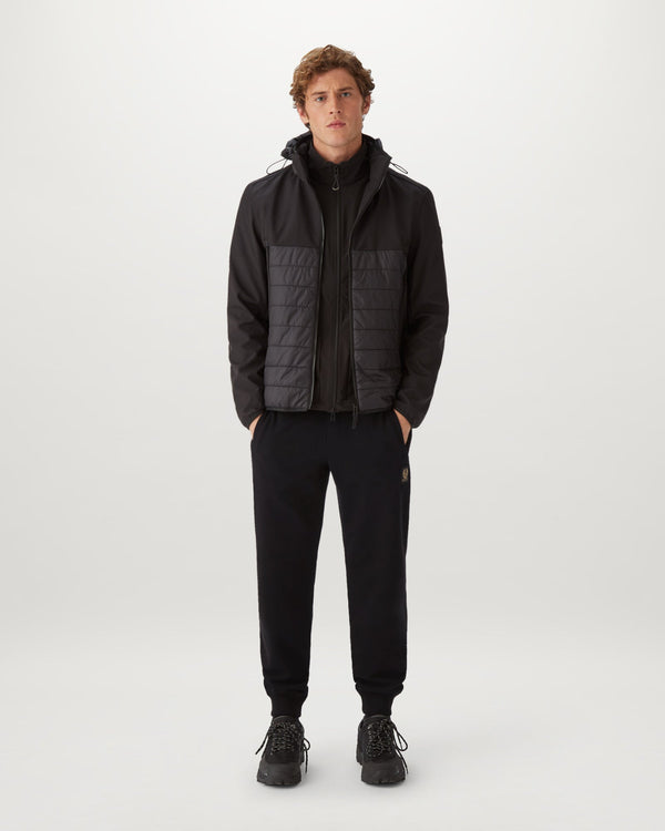 Men's Cotton Fleece Belstaff Sweatpants in Black | Belstaff ROW