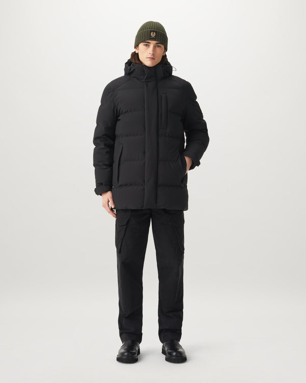 Men's 3-Layer Stretch Down Pendulum Jacket in Black | Belstaff ROW