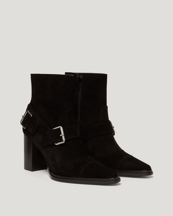 Women's Suede Alder Boot in Black | Belstaff ROW