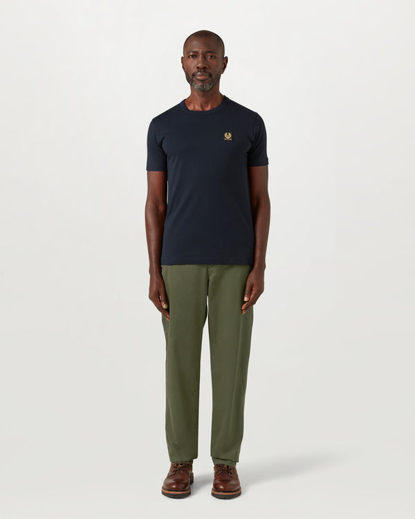Men's Cotton Jersey Belstaff T-Shirt in Dark Ink | Belstaff ROW