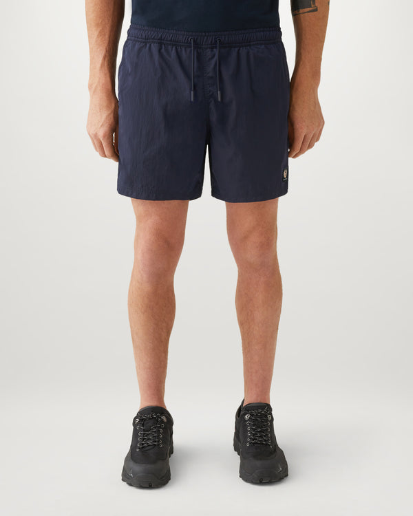 Men's Tiller Cloth Clipper Swimshort in Dark Ink | Belstaff ROW