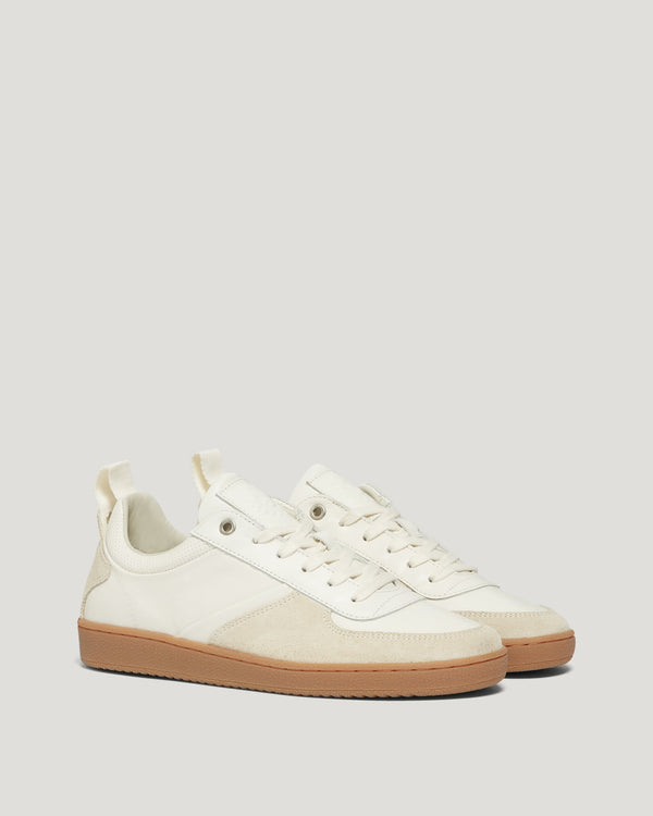 Women's Nappa Leather Croft Trainer in Off White | Belstaff ROW