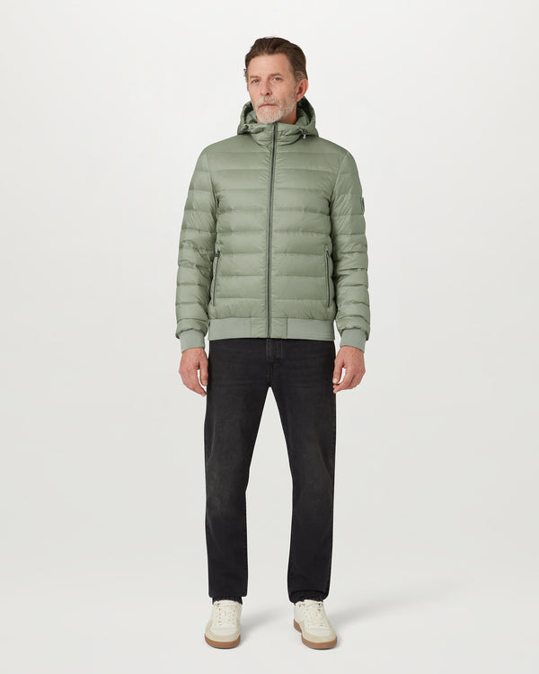 Men's Down Filled Nylon Control Jacket in Lichen | Belstaff US