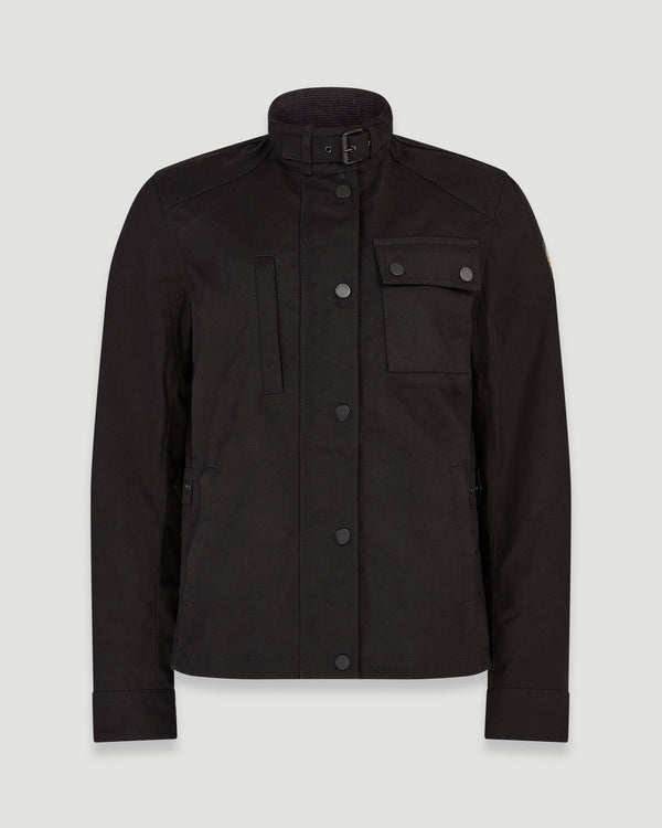Women's Waxed Cotton Kates Cottage Jacket in Black | Belstaff ROW
