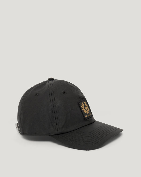 Unisex Waxed Cotton Phoenix Patch Cap in Black | Belstaff ROW