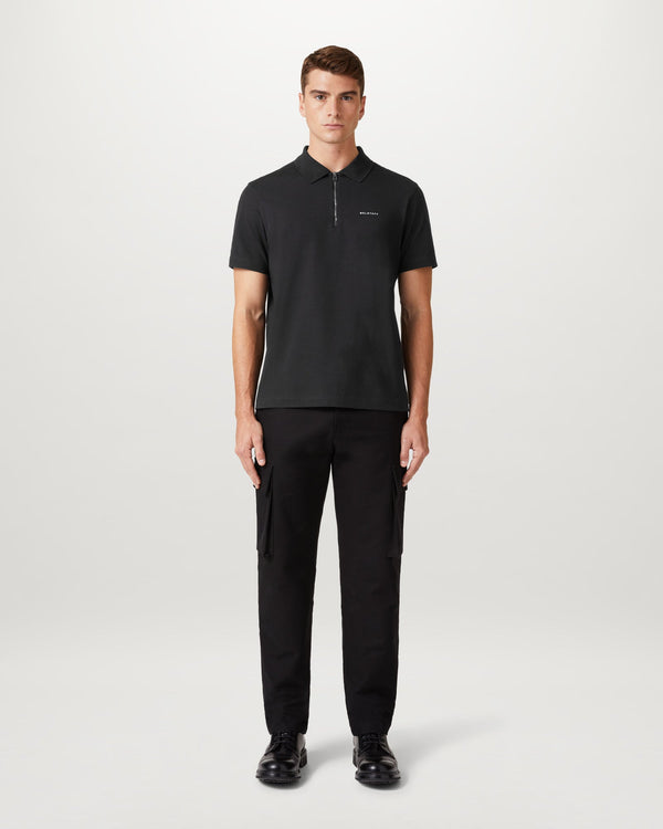 Men's Cotton Jersey Alloy Polo in Black | Belstaff ROW