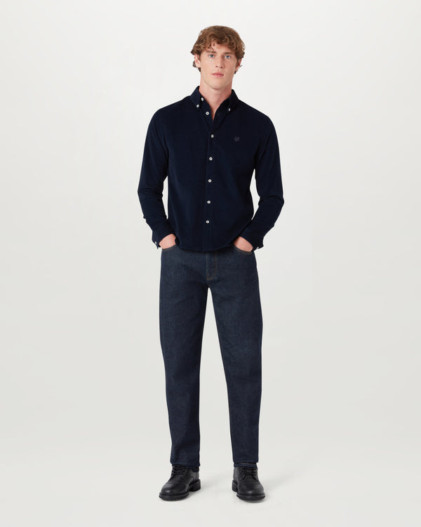 Men's Cotton Corduroy Street Shirt in Dark Ink | Belstaff ROW