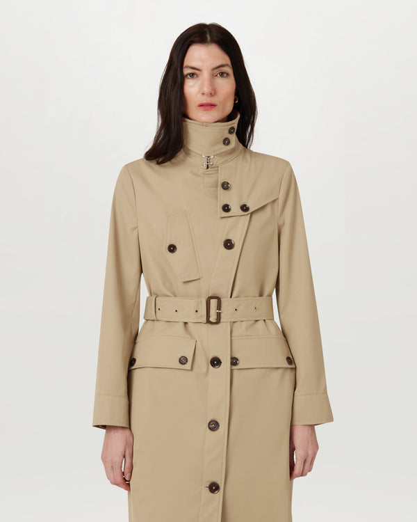 Women's Stormcoat Gabardine Tt Trench Coat in Light Sand | Belstaff ROW