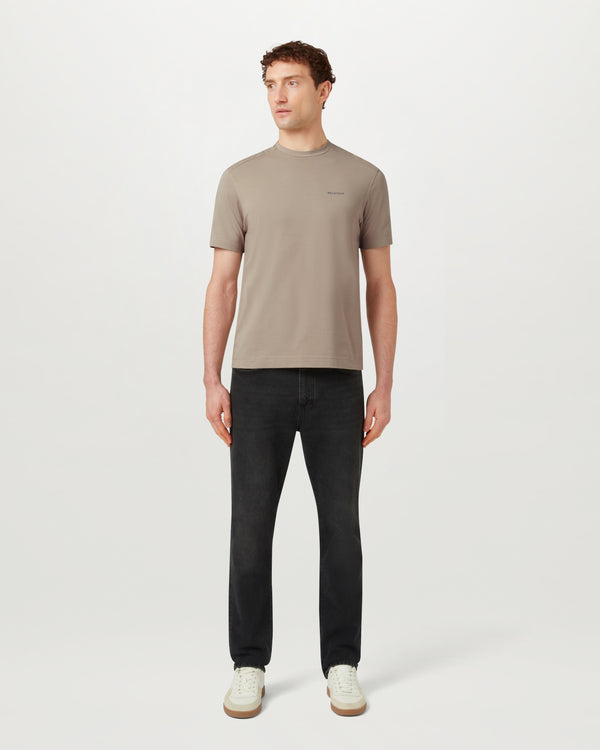 Men's Cotton Jersey Alloy T-Shirt in Dark Sand | Belstaff US