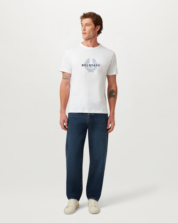Men's Cotton Jersey Surface T-Shirt in White | Belstaff US