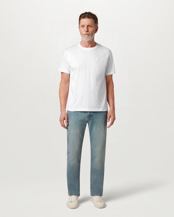 Men's Cotton Jersey Steel T-Shirt in White | Belstaff US