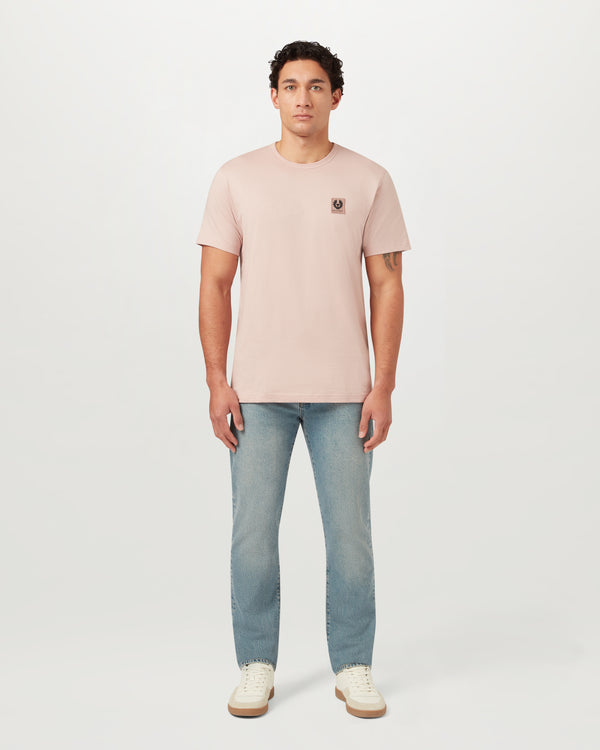 Men's Cotton Jersey Belstaff T-Shirt in Dusk Pink | Belstaff US