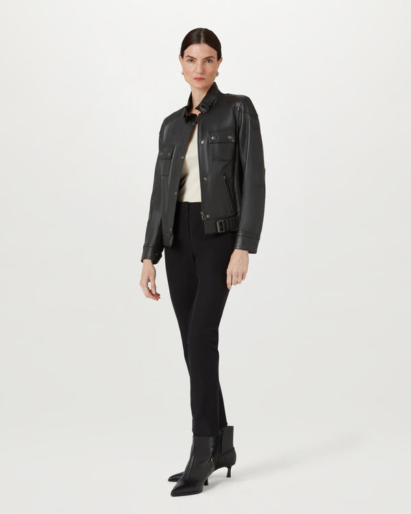 Women's Nappa Leather Gangster Jacket in Black | Belstaff ROW