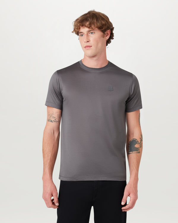 Men's Cotton Jersey Steel T-Shirt in Tornado Grey | Belstaff ROW