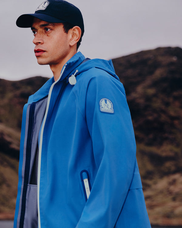 Men's 3L Mountain Shell Eiger Jacket in Marine Blue | Belstaff US