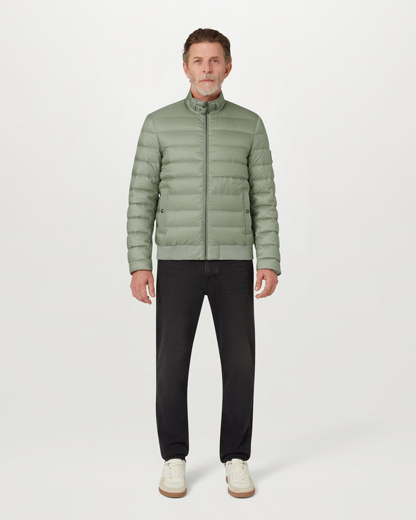 Men's Down Filled Nylon Circuit Jacket in Lichen | Belstaff ROW