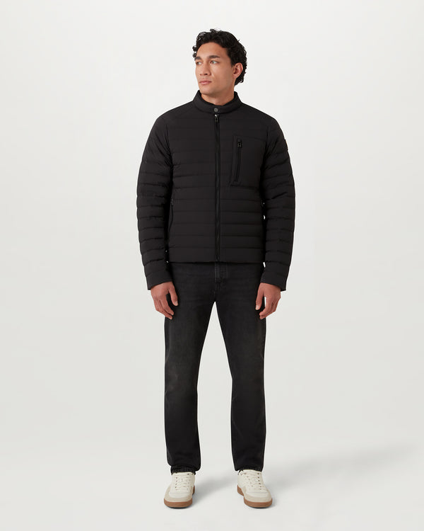 Men's Lightweight Stretch Down Chassis Jacket in Black | Belstaff US