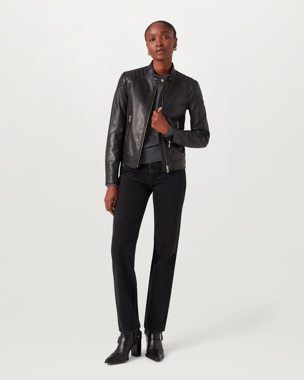 Women's Nappa Leather Mollison Jacket in Black | Belstaff ROW