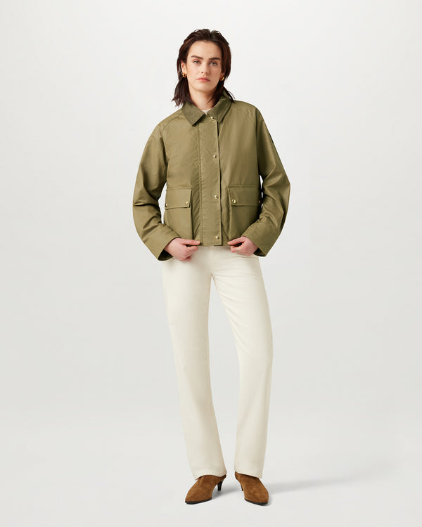 Women's Waxed Cotton Cyan Jacket in Dark Dune | Belstaff US