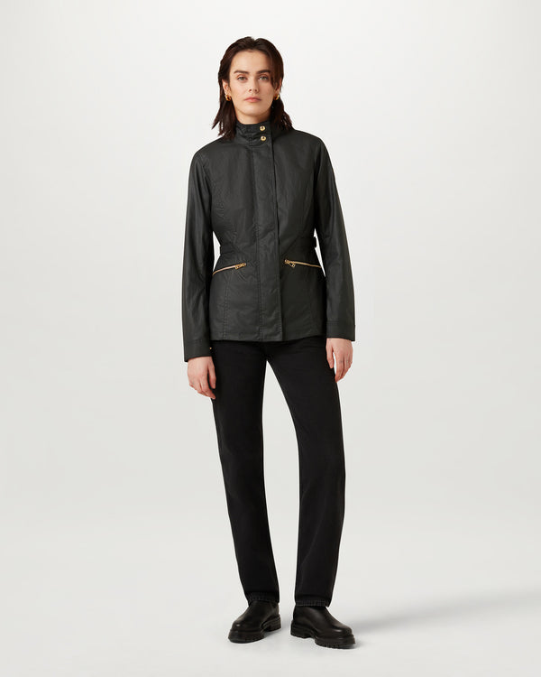 Women's Waxed Cotton Madison Jacket in Black | Belstaff US