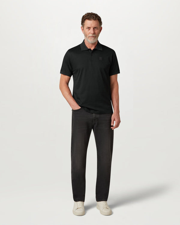 Men's Cotton Jersey Steel Polo in Black | Belstaff US
