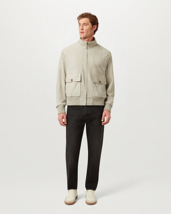 Men's Flyweight Suede Seaway Jacket in Dark Sand | Belstaff US