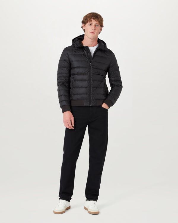 Men's Down Filled Nylon Control Jacket in Black | Belstaff ROW