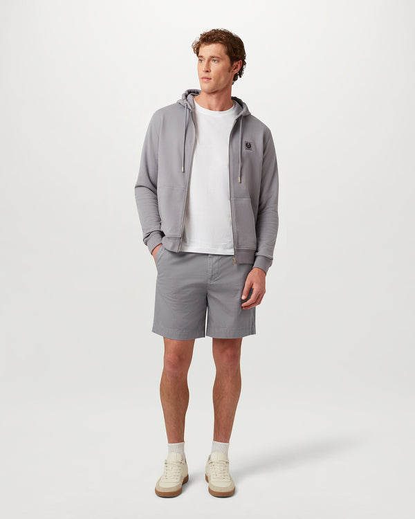 Men's Garment Dye Cotton Rally Short in Faded Indigo | Belstaff US