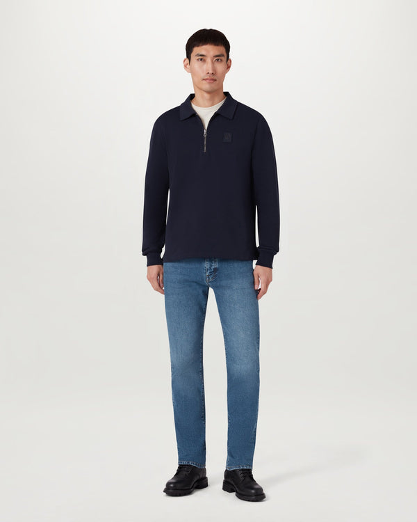 Men's Washed Stretch Denim B69 Jean in Light Wash Indigo | Belstaff ROW
