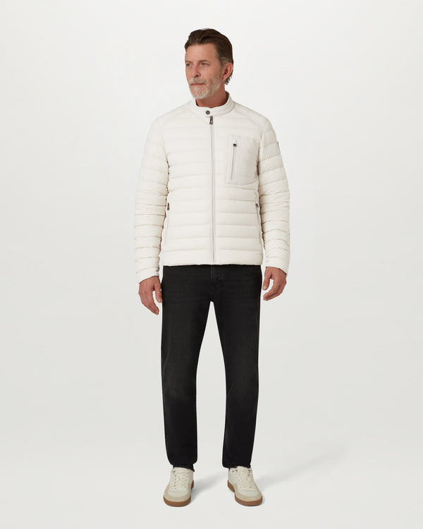 Men's Lightweight Stretch Down Chassis Jacket in Silver Birch | Belstaff US