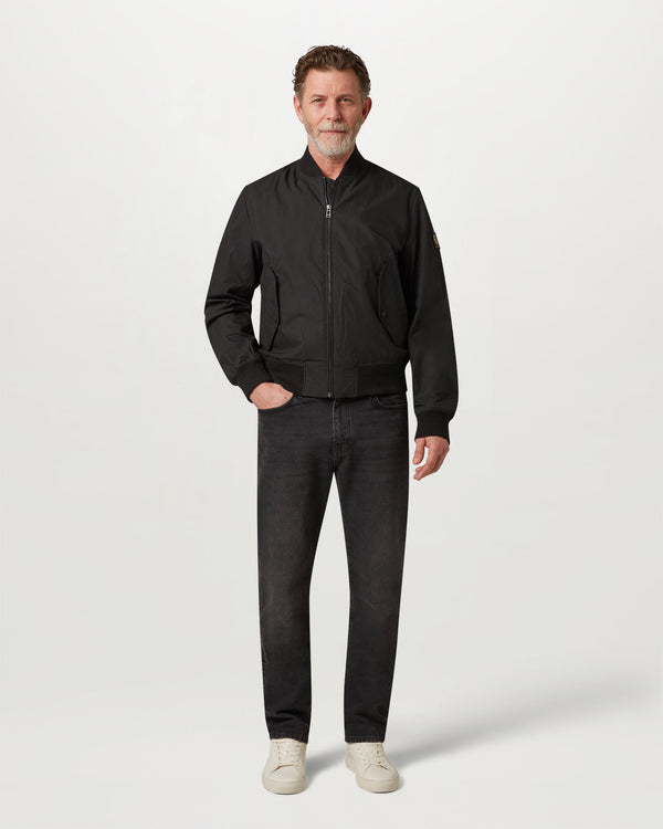 Men's Compact Technical Cotton Carrier Jacket in Black | Belstaff US