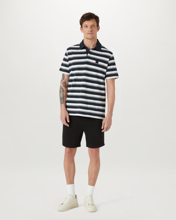 Men's Garment Dye Cotton Rally Short in BLACK | Belstaff ROW