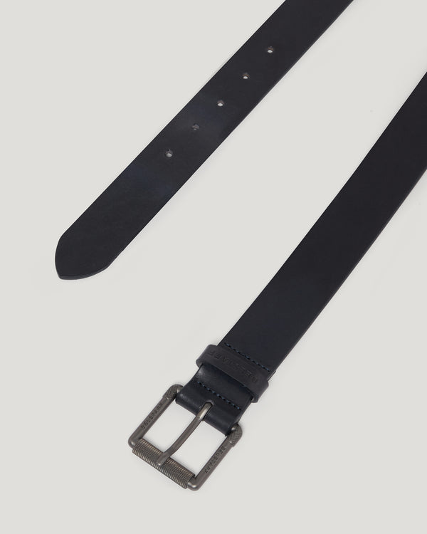 Men's Calf Leather Roller Buckle Belt in Dark Ink | Belstaff US